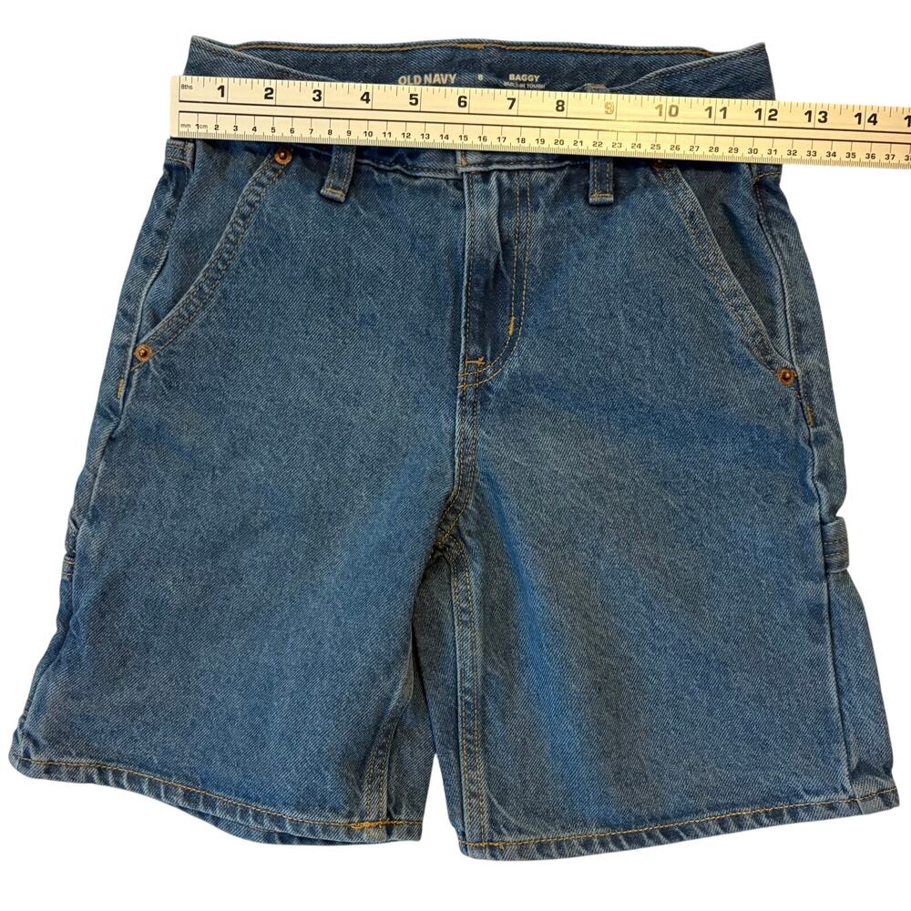 Lot of 2 Old Navy Boys Shorts Size 8 Denim Carpenter Camo Cargo Adjustable Waist - Picture 9 of 16